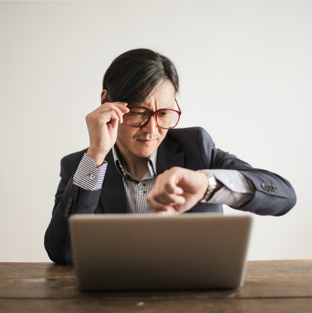 man working using laptop